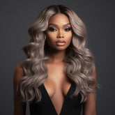 18 Inch Ash Blonde Curly Wavy Wig